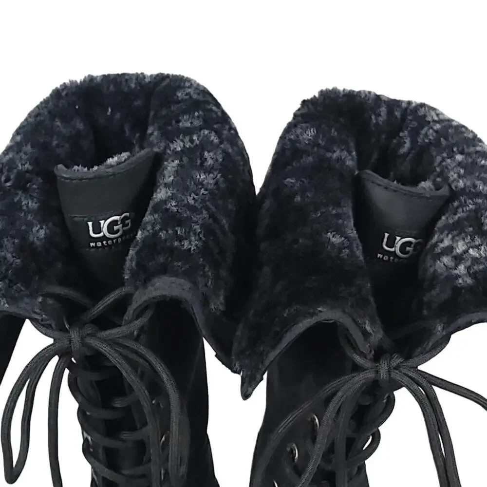 UGG Adirondack III Tall Waterproof Boots Leopard Black Winter Snow Fashion
